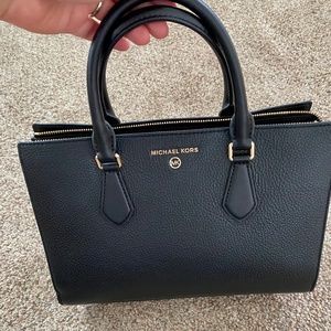 Valerie Medium Pebbled Leather Satchel